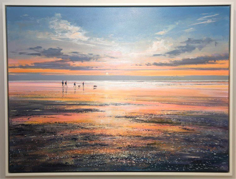 Low Sun, Sheringham Beach Painting by Michael Sanders