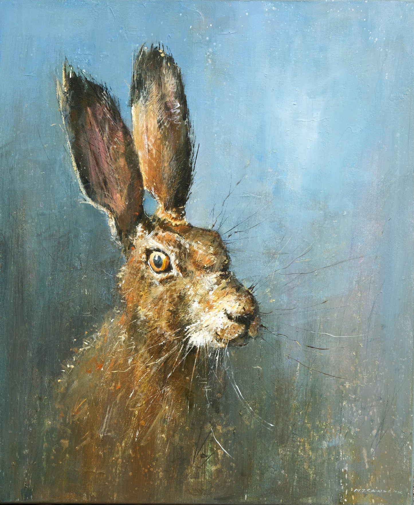 Night of the Hare Painting by Michael Sanders
