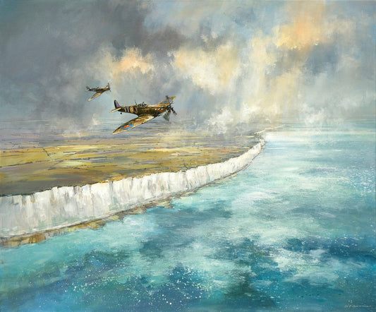 Spitfires, Dover Painting by Michael Sanders
