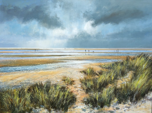Stormy Skies, Holkham Painting by Michael Sanders