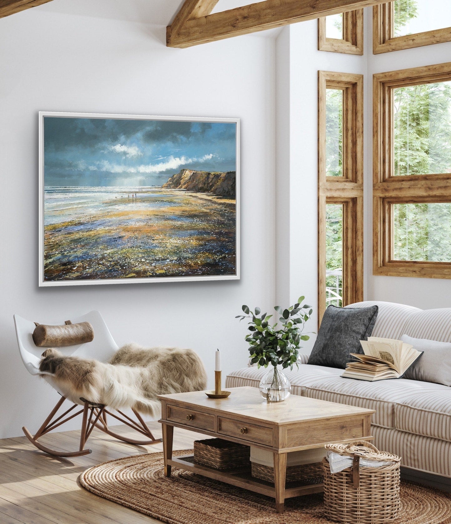 The Beach at West Runton Painting by Michael Sanders