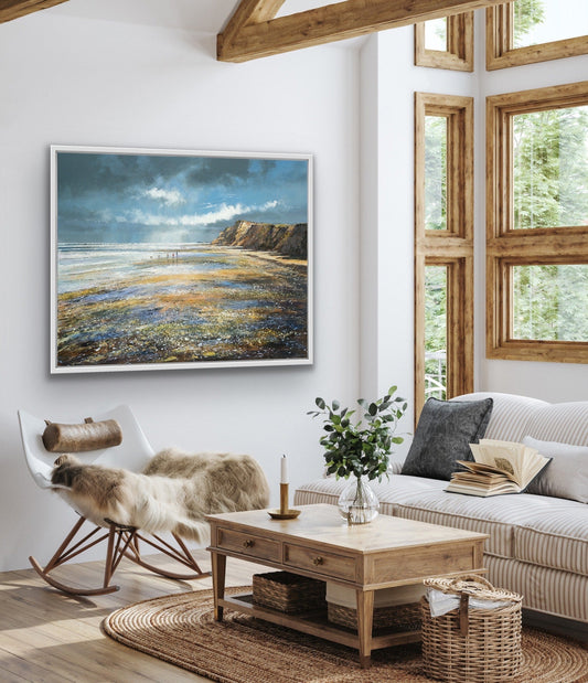 The Beach at West Runton Painting by Michael Sanders