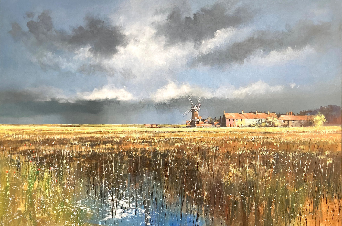 Towards the Mill, Cley Painting by Michael Sanders