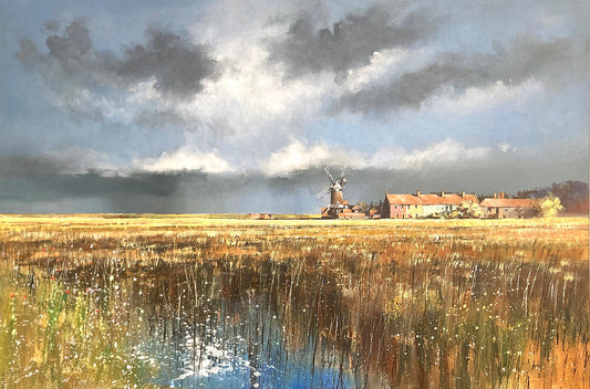 Towards the Mill, Cley Painting by Michael Sanders