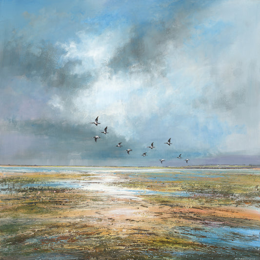 Geese over the Marsh